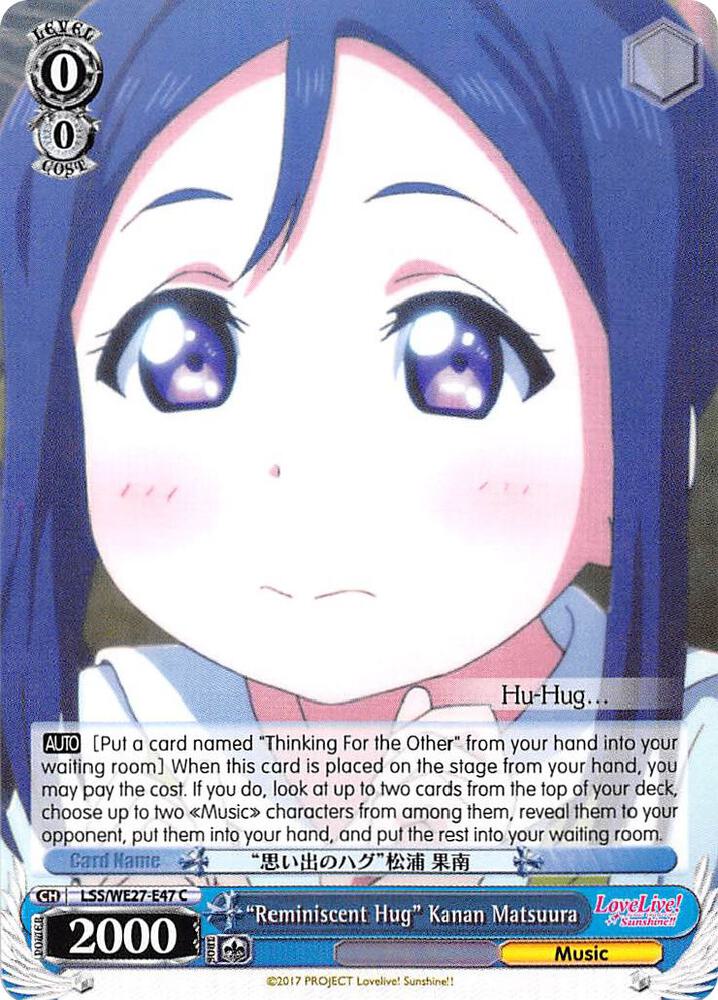 "Reminiscent Hug" Kanan Matsuura, Love Live! Sunshine!! Extra Booster LSS/WE27-E47 C