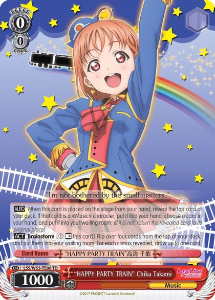 "HAPPY PARTY TRAIN" Chika Takami, Love Live! Sunshine!! Extra Booster LSS/W53-TE08 TD
