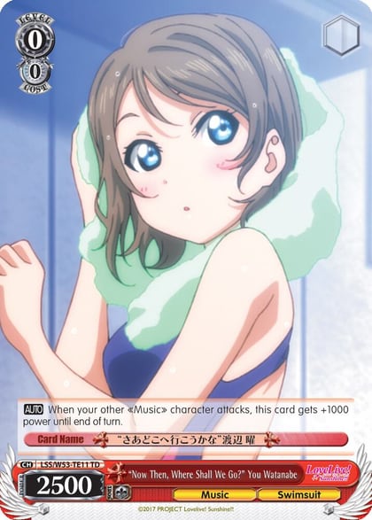 "Now Then, Where Shall We Go?" You Watanabe, Love Live! Sunshine!! Extra Booster LSS/W53-TE11 TD