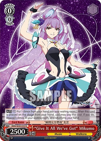 "Give It All We've Got" Mikumo, MACROSS Delta Premium Booster MDE/SE45E35 N