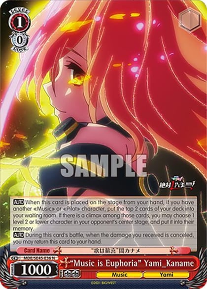 "Music is Euphoria" Yami_Kaname, MACROSS Delta Premium Booster MDE/SE45E36 N