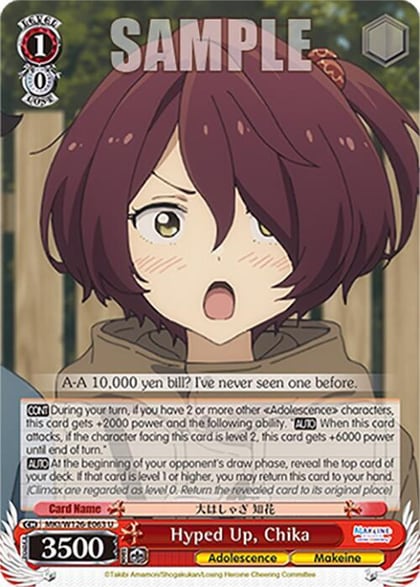 Hyped Up, Chika, Makeine: Too Many Losing Heroines! MKI/W126-E063 U