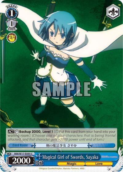 Magical Girl of Swords, Sayaka, Puella Magi Madoka Magica MM/W17-E095 C