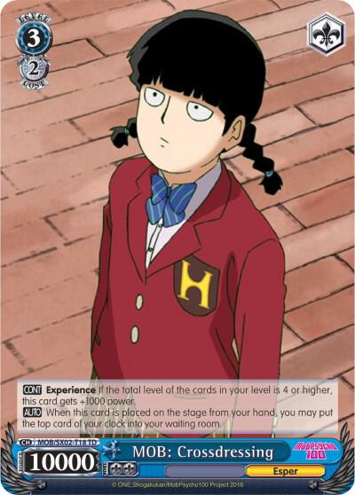 MOB: Crossdressing, Mob Psycho 100 MOB/SX02-T18 TD