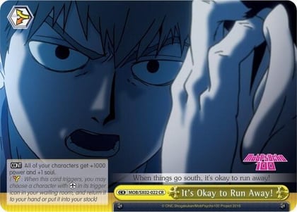 It's Okay to Run Away!, Mob Psycho 100 MOB/SX02-022 CR