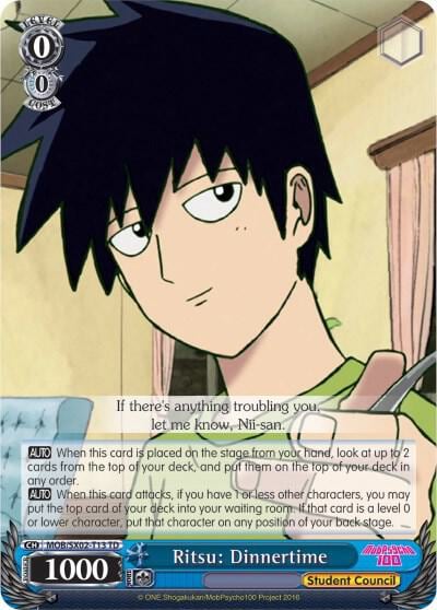 Ritsu: Dinnertime, Mob Psycho 100 MOB/SX02-T13 TD