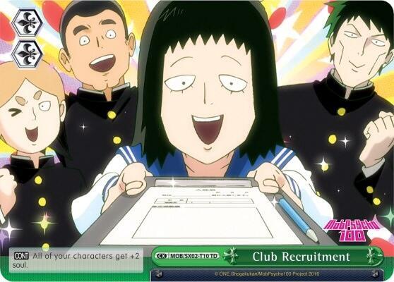 Club Recruitment (Green), Mob Psycho 100 MOB/SX02-T10 TD