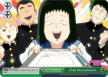 Club Recruitment (Green), Mob Psycho 100 MOB/SX02-T10 TD