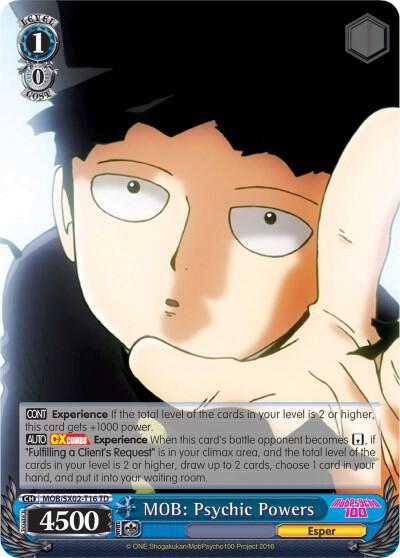 MOB: Psychic Powers, Mob Psycho 100 MOB/SX02-T16 TD
