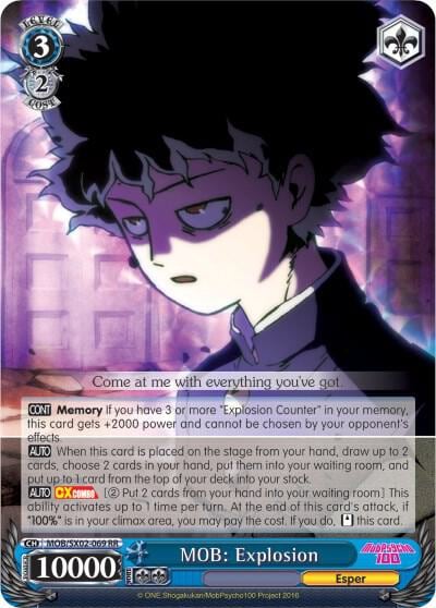 MOB: Explosion, Mob Psycho 100 MOB/SX02-069 RR
