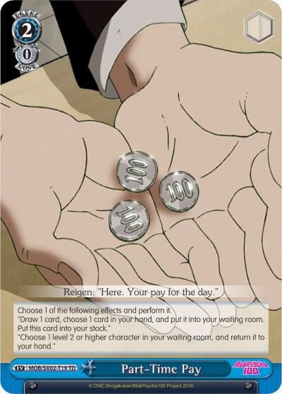 Part-Time Pay, Mob Psycho 100 MOB/SX02-T19 TD