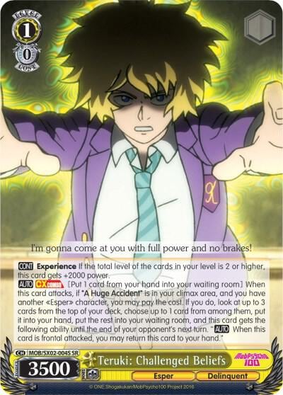 Teruki: Challenged Beliefs (SR), Mob Psycho 100 MOB/SX02-004S SR