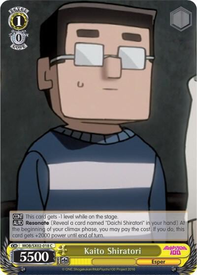 Kaito Shiratori, Mob Psycho 100 MOB/SX02-018 C