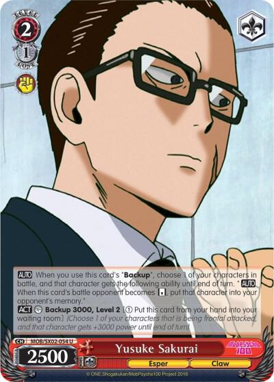 Yusuke Sakurai, Mob Psycho 100 MOB/SX02-054 U