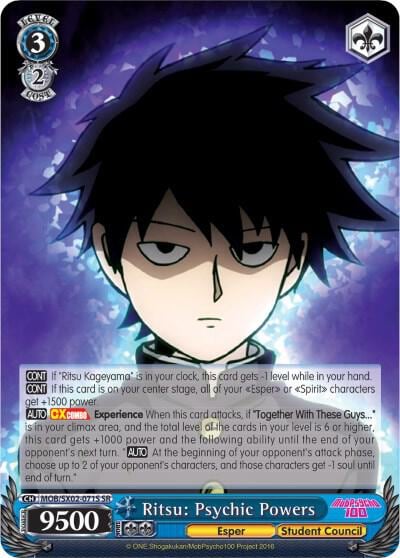 Ritsu: Psychic Powers (SR), Mob Psycho 100 MOB/SX02-071S SR