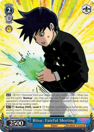 Ritsu: Fateful Meeting (SR), Mob Psycho 100 MOB/SX02-077S SR
