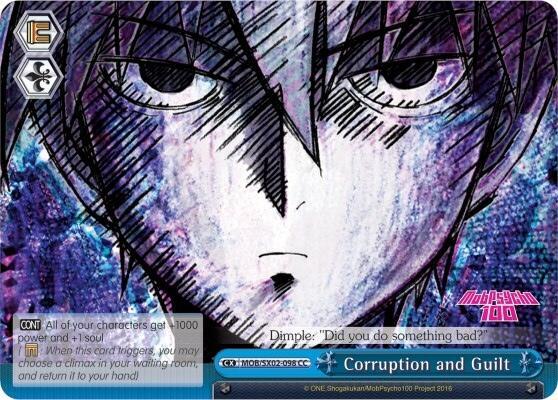 Corruption and Guilt, Mob Psycho 100 MOB/SX02-098 CC