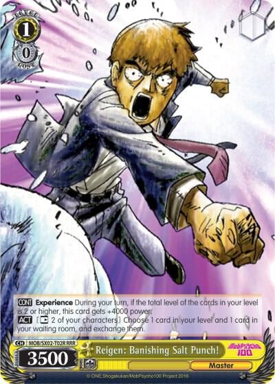Reigen: Banishing Salt Punch! (RRR), Mob Psycho 100 MOB/SX02-T02R RRR