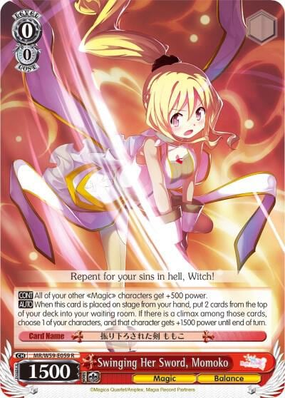 Swinging Her Sword, Momoko, Magia Record: Puella Magi Madoka Magica [Side Story] (Mobile) MR/W59-E059 R