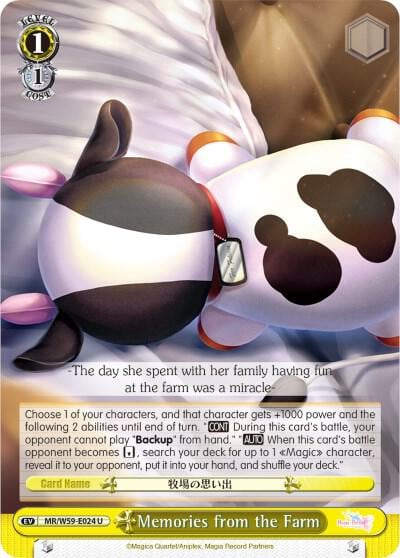 Memories from the Farm, Magia Record: Puella Magi Madoka Magica [Side Story] (Mobile) MR/W59-E024 C
