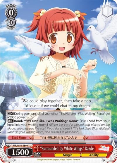 "Surrounded by White Wings" Kaede, Magia Record: Puella Magi Madoka Magica [Side Story] (Mobile) MR/W59-TE03 TD