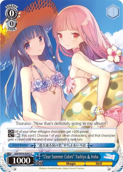 "Clear Summer Colors" Yachiyo & Iroha, Magia Record: Puella Magi Madoka Magica [Side Story] (Mobile) MR/W59-E092 C