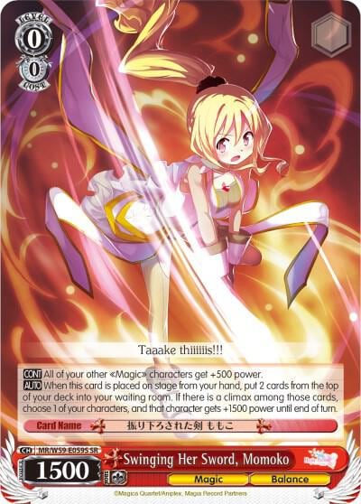Swinging Her Sword, Momoko (SR), Magia Record: Puella Magi Madoka Magica [Side Story] (Mobile) MR/W59-E059S SR