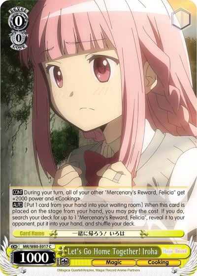 Let's Go Home Together! Iroha, Magia Record: Puella Magi Madoka Magica [Side Story] (Anime) MR/W80-E017 C
