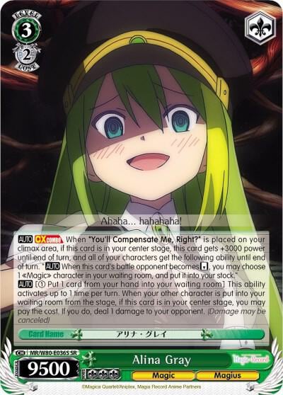 Alina Gray (SR), Magia Record: Puella Magi Madoka Magica [Side Story] (Anime) MR/W80-E036S SR