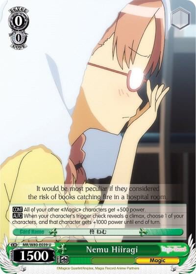 Nemu Hiiragi, Magia Record: Puella Magi Madoka Magica [Side Story] (Anime) MR/W80-E039 U