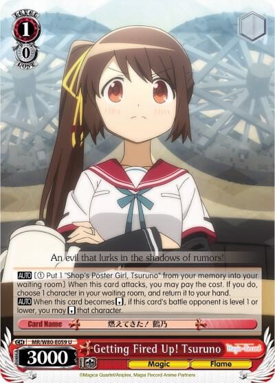 Getting Fired Up! Tsuruno, Magia Record: Puella Magi Madoka Magica [Side Story] (Anime) MR/W80-E059 U