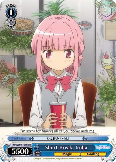 Short Break, Iroha, Magia Record: Puella Magi Madoka Magica [Side Story] (Anime) MR/W80-TE16 TD