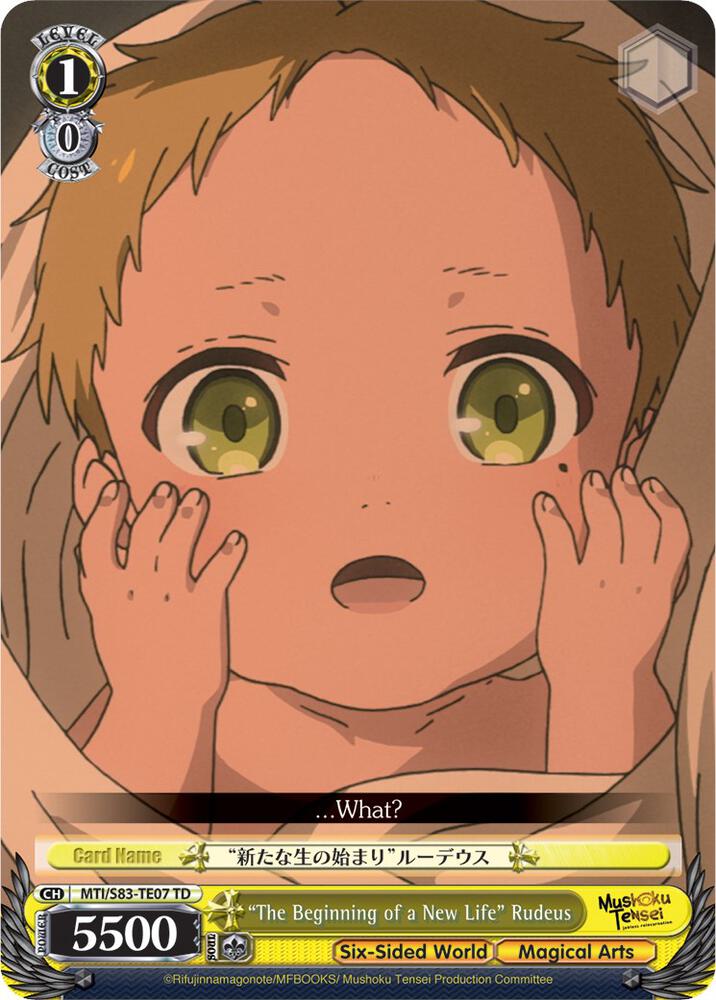 "The Beginning of a New Life" Rudeus, Mushoku Tensei: Jobless Reincarnation MTI/S83-TE07 TD