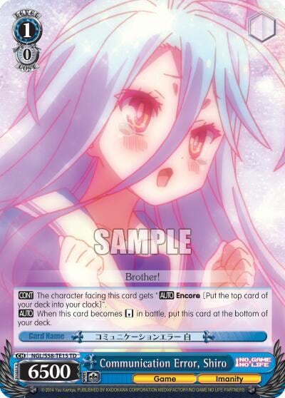 Communication Error, Shiro, No Game No Life NGL/S58-TE15 TD