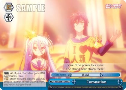 Coronation, No Game No Life NGL/S58-TE20 TD