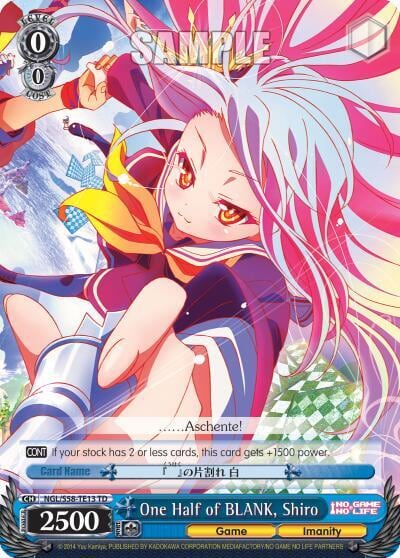 One Half of BLANK, Shiro, No Game No Life NGL/S58-TE13 TD