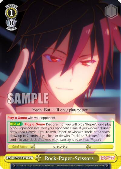 Rock-Paper-Scissors, No Game No Life NGL/S58-E017 U