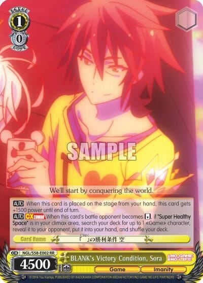 BLANK's Victory Condition, Sora, No Game No Life NGL/S58-E002 RR