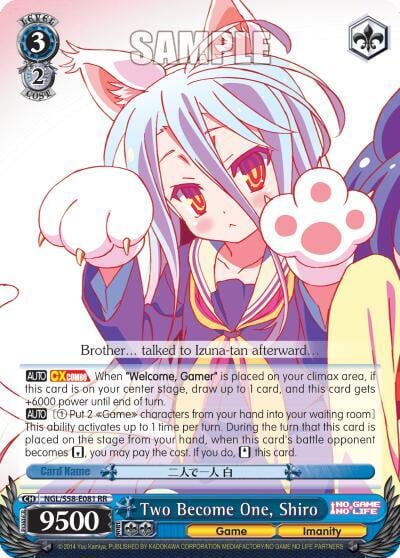Two Become One, Shiro, No Game No Life NGL/S58-E081 RR
