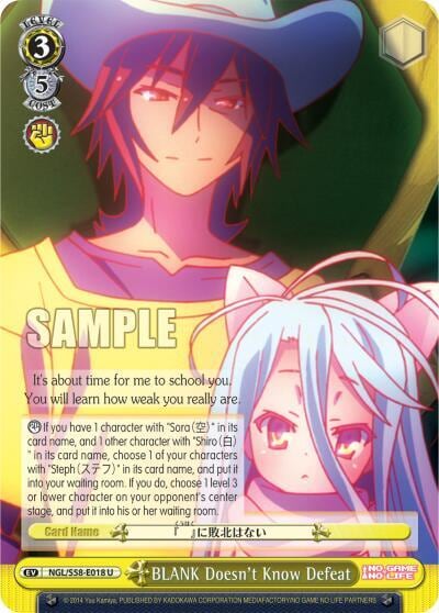 BLANK Doesn't Know Defeat, No Game No Life NGL/S58-E018 U