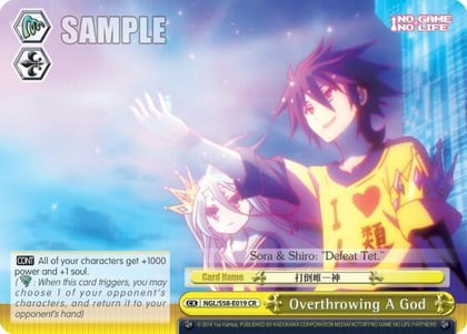 Overthrowing A God, No Game No Life NGL/S58-E019 CR