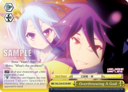 Overthrowing A God (RRR), No Game No Life NGL/S58-E019R RRR