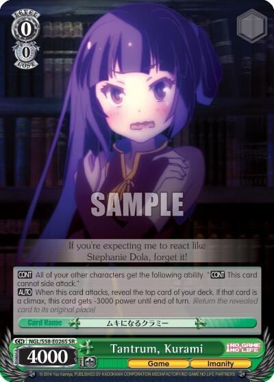 Tantrum, Kurami (SR), No Game No Life NGL/S58-E026S SR