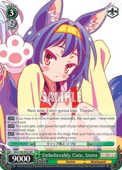Unbelievably Cute, Izuna, No Game No Life NGL/S58-E023 RR