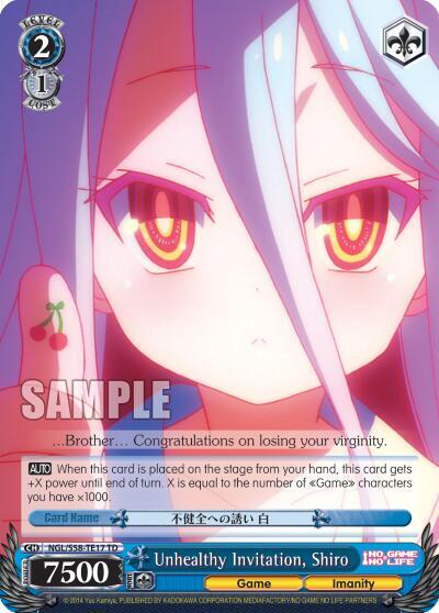Unhealthy Invitation, Shiro, No Game No Life NGL/S58-TE17 TD