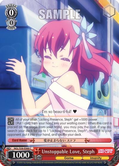 Unstoppable Love, Steph, No Game No Life NGL/S58-E066 C