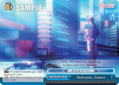 Welcome, Gamer, No Game No Life NGL/S58-E098 CR