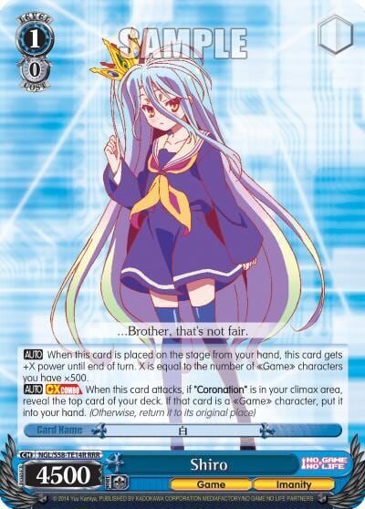 Shiro (RRR), No Game No Life NGL/S58-TE14R RRR