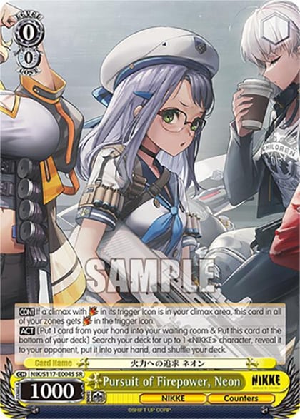 Pursuit of Firepower, Neon (SR), GODDESS OF VICTORY: NIKKE NIK/S117-E004S SR
