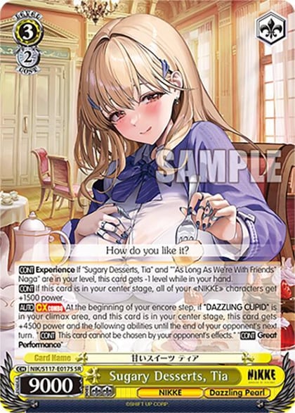 Sugary Desserts, Tia (SR), GODDESS OF VICTORY: NIKKE NIK/S117-E017S SR